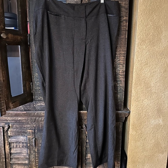 Lane Bryant Plaid Herringbone Slacks Wide Leg Size 22 Average - Picture 1 of 4